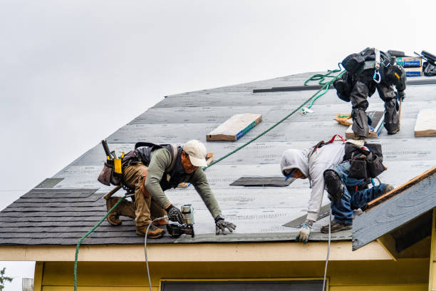 Professional Gutter Installation technician working in Marsteller, PA